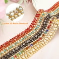 thumbnail image 4 of 1 Yard 3 Rows Rhinestone Close Chain Trim AB Rhinestone with Gold Base, 4 of 6