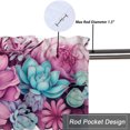 thumbnail image 5 of Succulent Botanical Printed Window Curtains Valances Watercolor Cactus Style Rod Pocket Window Valance for Living Room Bathroom Bedroom Kitchen 54 by 18 in, 1 Panel, 5 of 6