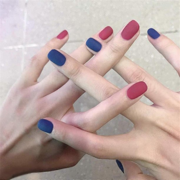 Uñas postizas cuadradas mate, 24 unidades, reutilizables, de cobertura total, con múltiples tamaños a elegir.