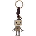 thumbnail image 1 of Robot Pendant Keychain, Vintage Bronze Leather Keychain Braided Leather Rope Key Ring Charm Ornament Key Decoration, 1 of 5