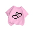 thumbnail image 3 of WEAIXIMIUNG T-Shirts pour Adolescentes Preppy Filles Mignon Graphique Col Rond Manches Courtes Tee Été Décontracté T-Shirt 140, 3 of 6