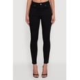 thumbnail image 4 of Womens WAX High Rise Solid Cropped Skinny Jeans, 4 of 5