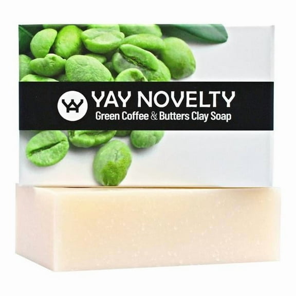 Yay Novelty 400 Luxurious All Natural Green Coffee Clay Bar Soap - Unscented