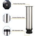 thumbnail image 3 of 4 patas ajustables: altura 200 mm, patas gruesas para muebles, altura ajustable 0-15 mm, patas de mesa, patas para muebles, acero inoxidable cepillado - tornillos de acero inoxidable incluidos, 3 of 5