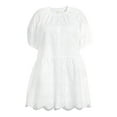 thumbnail image 3 of Terra & Sky Women's Plus Size Eyelet Dress with Short Sleeves, 3 of 5