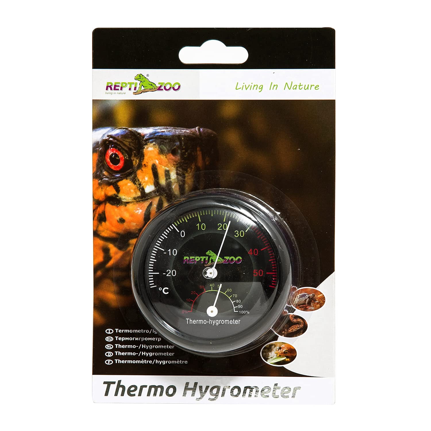 Reptile Terrarium Thermometer Hygrometer Dual Gauges Pet Rearing Box Reptile Thermometer and Humidity Gauge