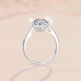 thumbnail image 4 of Anillo de mujer con moissanita en plata de ley S925, accesorio de corona brillante, 4 of 5