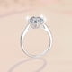 thumbnail image 2 of Anillo de mujer con moissanita en plata de ley S925, accesorio de corona brillante, 2 of 5