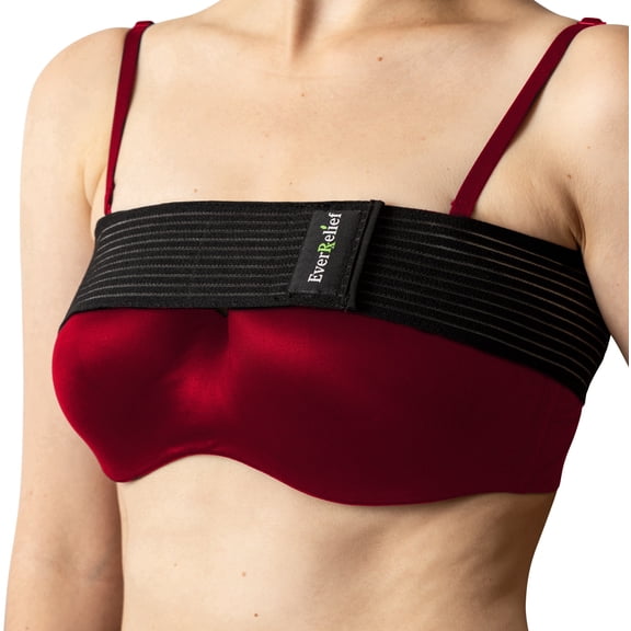 EverRelief Post Op Breast Augmentation Stabilizer Band, Adjustable Chest Compression Wrap to Support Implants & Reduce Bounce