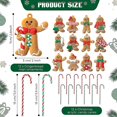 thumbnail image 1 of 24 piezas de bastones de caramelo navideños y adornos de hombre de jengibre, bastones de caramelo acrílicos, adorno colgante de pan de jengibre navideño, decoración colgante para árbol de Navidad, 1 of 4