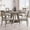 New Light Ivory Gray, variant on 47-Inch Round Dining Table for 4, Wooden Pedestal Farmhouse Table, Modern Rustic Dining Furniture for Kitchen, Home, or Living Room, No Chairs, Rustic Brown
