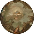thumbnail image 2 of Vinzenz Fischer 15x15 Black Ornate Wood Framed Double Matted Museum Art Print Titled - The Hunt of the Agamemnon (1763), 2 of 5