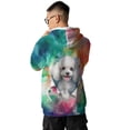 thumbnail image 5 of Funny Watercolor Adorable Poodle Peeking Through Torn Paper Effect All Over Print 3D Hoodie Unisex Merch Hoodies Poodles Dog Lover Gifts Idea - 00026, 5 of 6