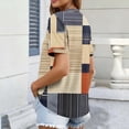 thumbnail image 4 of Craaazy Women's Botanical Print V-Neck Casual Short Sleeve Loose Fit Tunic Top Gifts, 4 of 7