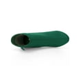 thumbnail image 4 of BLISSFUL STEP Women's Side Zipper Round Toe Block Heel Ankle Boots Emerald Green 6, 4 of 7