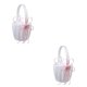 thumbnail image 1 of Monstrate Cesta de boda con lazo, portador de anillo portátil para niñas, soporte de flores de diamantes de imitación, contenedor para banquete de Rosado 2piezas Monstrate CBP448975, 1 of 5