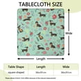 thumbnail image 2 of Dachshunds and Pioneer Flower Square Fitted Tablecloth with Elastic Edge,Square Table Cover,Washable Elastic Table Cover for Home Kitchen Party Decor 36"x36", 2 of 6