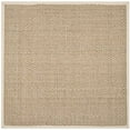 thumbnail image 2 of Safavieh Natural Fiber Collection NF114J Basketweave Natural and Ivory Seagrass Square Area Rug (10' Square), 2 of 4