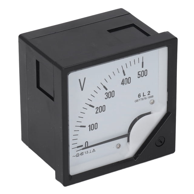 Voltímetro analógico panel de voltios de aguja pantalla grande cuadrado CA 0-500 V duradero para equipos
