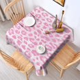 thumbnail image 2 of Pink and Pink Of Leopard Print Square Tablecloth,Waterproof Square Table Cover,Wipeable Spillproof Washable Table Cover for Home Kitchen Party Decor 60"x60"(152x152cm), 2 of 6