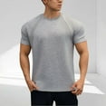 thumbnail image 5 of pstuiky camisetas para hombre, Blusas deportivas casuales de manga corta con cuello redondo y color sólido para hombre camisas casuales para hombre xxl, 5 of 5