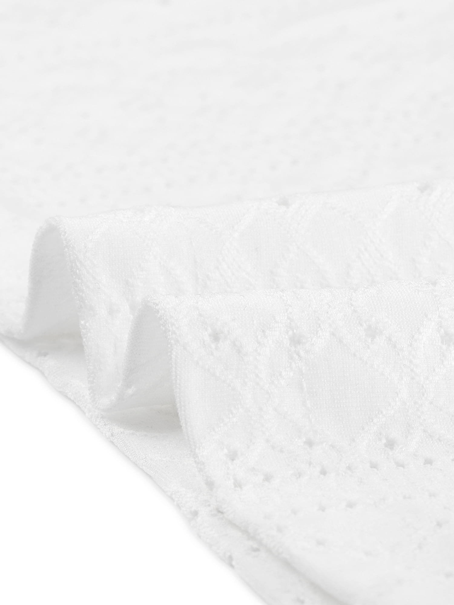 Unique Bargains Women's Ruched Short Sleeve Eyelet Dressy Crewneck Blouses T Shirts L White