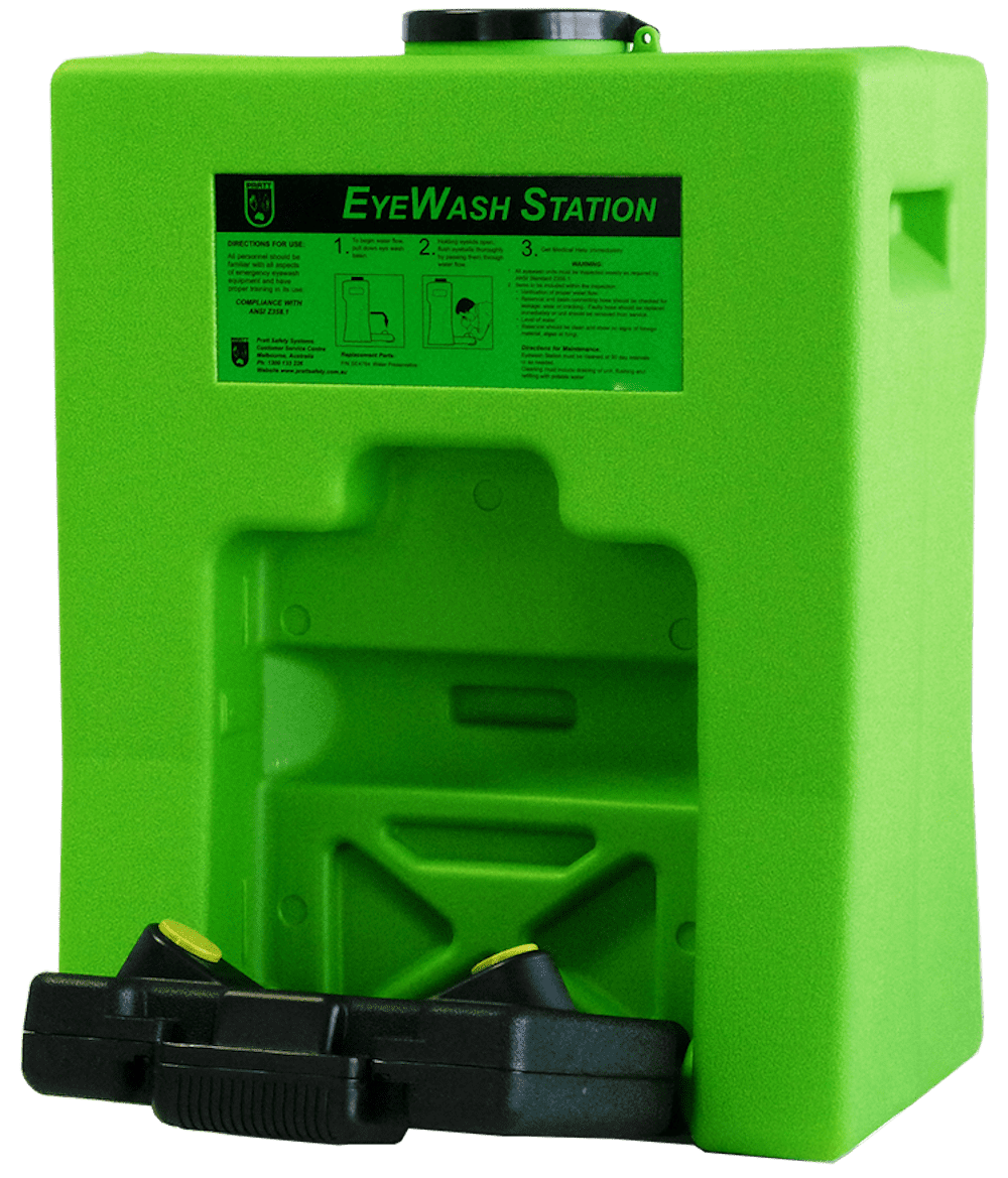 Portable Emergency Eyewash Station, Uses 9.11 Gallons of Water with