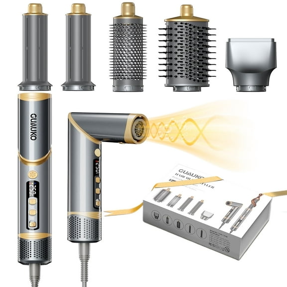 Hair Dryer Brush, Air Styler for Hair, 5 in 1 Hair Dryer Brush with Ionic Technology, 110000 RPM High Speed Negative Ionic Blow Dryer Brush Set for Straight, Wavy, Curly, and Coily Hair