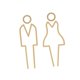 thumbnail image 3 of Letrero de baño universal para hombres y mujeres, elegante y grueso. B, 3 of 9