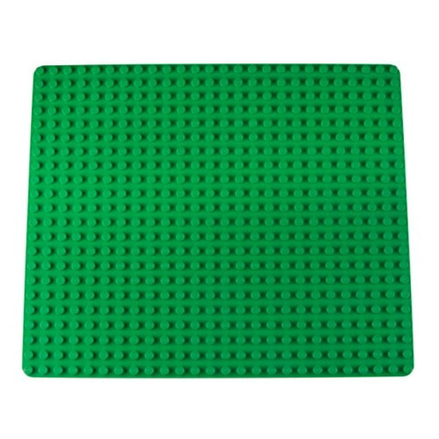 Classic Stackable Baseplate for Large Building Bricks by Strictly Briks | 100% Compatible with All Major Brands | Large Pegs for Toddlers | Single Large Tight Fit Base Plate in Green (16.25? x 13.75?)