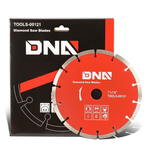 DNA Motoring TOOLS-00121 DNA MOTORING 7 in. Wet Dry 8600RPM Diamond Saw Blade Cutting Disc Wheel for Masonry Metal Cutting Tool Assembly