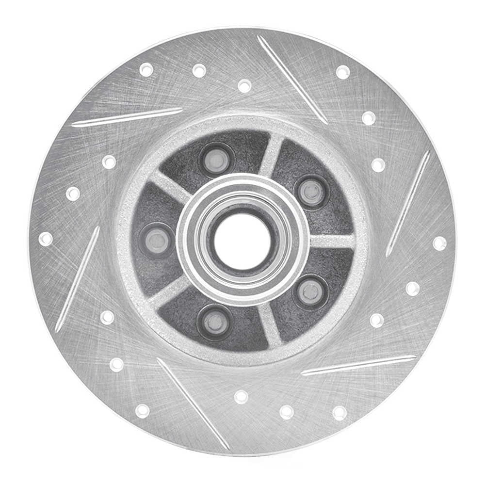 Dynamic Friction Company 631-52002L DFC Brake Rotor - Drilled And Slotted - Silver