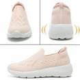 thumbnail image 2 of Stepedia Slip on Walking Shoes Women Mesh Athletic Sneakers Lightweight Casual Daily Work Shoes, Pink 8, 2 of 7
