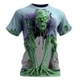 thumbnail image 4 of XIAONU Zombie Cartoon Print Tee for Men Crew Neck Short Sleeve Halloween Shirts, 4 of 4