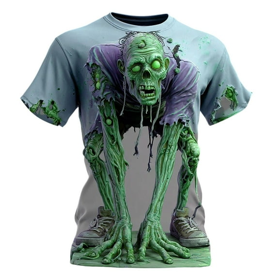 Sunbona Halloween Graphic T Shirt For Theme Printed Tee Shirt Casual Crewneck Short Sleeve Top