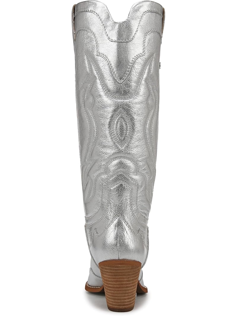 Sam Edelman Women's James Western Boot Silver 6M - Walmart.com