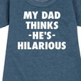 thumbnail image 3 of Instant Message - King Of Dad Jokes Hilarious - Toddler & Youth Girls Fleece Dress, 3 of 6