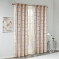 thumbnail image 3 of Intelligent Design Raina Total Blackout Metallic Print Grommet Top Curtain Panel, 3 of 6