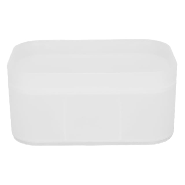 Caja de almacenamiento de cosméticos de escritorio, organizador de escritorio para salón de belleza doméstico, caja pequeña blanca de 6 rejillas