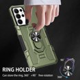 thumbnail image 4 of Compatible for Samsung Galaxy S22 Ultra Case with Kickstand & Slide Camera Cover, Built-in 360° Rotate Ring Stand Magnetic Car Military Grade Shockproof Phone Cover Case,Green, 4 of 10