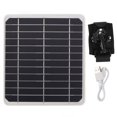 thumbnail image 1 of Kit de panel solar impermeable de 20 W, cargador portátil con 2 puertos USB, alimentado por batería para exteriores, para montaje en rack de camping, 1 of 4