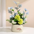 thumbnail image 4 of Simulation of Potted Plants, Simulation Flower Set Ceramic Vase Simulation Pot Home Decoration Fake Flower Pot Fake Flowers Artificial Flowers, 4 of 6