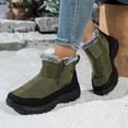 thumbnail image 4 of EKVAHL Women's Orthopedic Ankle Snow Boots, Slip On Warm Winter Booties, Wide Width Farm Outdoor Walking Shoes Green, 4 of 5
