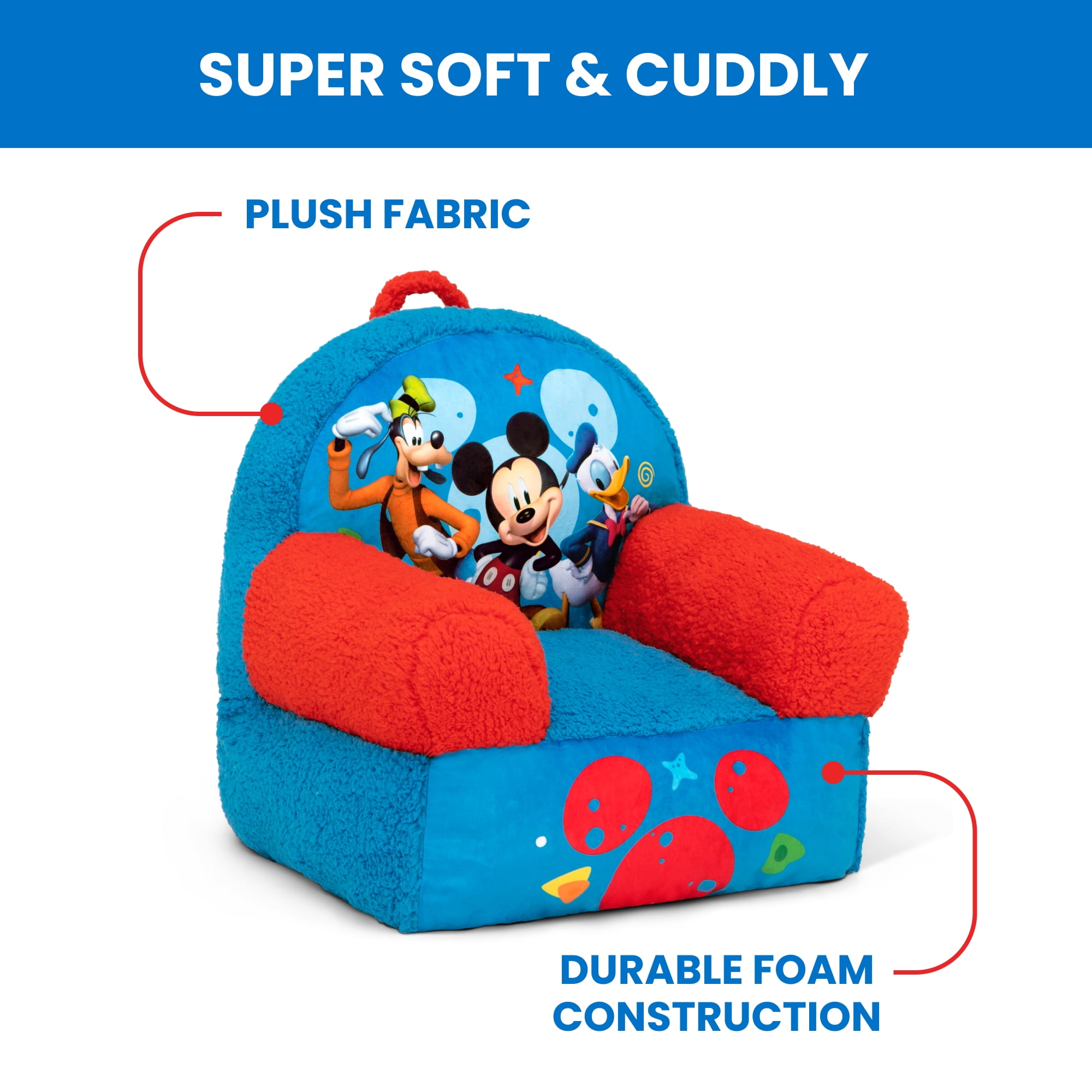 Mickey Mouse Cozee Buddy Chair by Delta Children, Blue