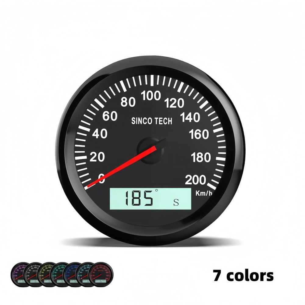 YIWEI As Shown Gps Speedometer Aluminum Plastic Body 7-Color Backlight Step Motor Technology Multi-Function Lcd for Car Dashboard