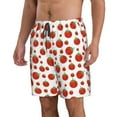 thumbnail image 2 of Kdxio Hand Drawn Tomatoes Pattern Mens Casual Shorts - Drawstring Summer Beach Sports Shorts for Men, 2 of 9
