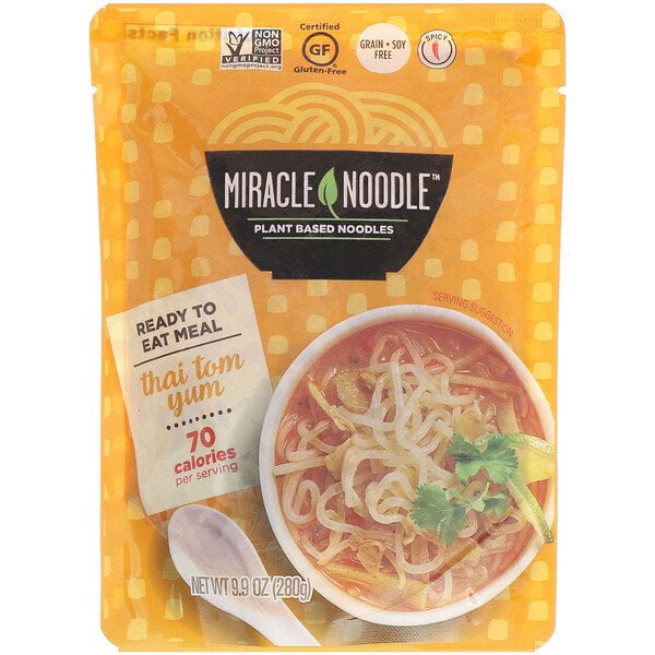 Miracle Noodle, ReadytoEat Meal, Thai Tom Yum, 9.9 oz Pack of 2