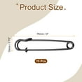 thumbnail image 2 of Uxcell 15pcs Alfileres de Seguridad 75mm Alfiler de Seguridad Grande Electrochapado para Ropa, Negro, 2 of 6