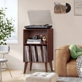 thumbnail image 2 of Soporte para tocadiscos Lerliuo Walnut con almacenamiento para 160 álbumes, 2 of 9