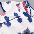 thumbnail image 5 of Vestido para niños de estilo chino con hermoso patrón, vestido de verano para niña de una pieza de manga corta (pájaro 110), 5 of 5
